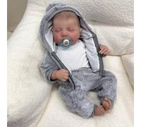 Anano Realistic Baby Doll Silicone - 19 Inch Realistic Softness Sleeping Reborn Babe Dolls Silicone Full Body, Cute Baby Doll That Look Lifelike, Newborn Vinyl Babe Dolls Gift Box for Kids Age 3+