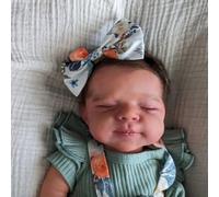 Anano Realistic Lifelike Reborn Baby Dolls Toddler Silicone Full Body Girls 18 Inch Baby Reborn Doll Silicone Full Body Eyes Closed with Hair Anatomically Correct