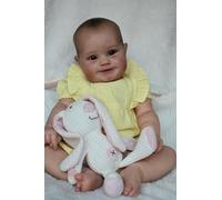 Anano Realistic Newborn Baby Girl Awake Doll 24 Inch Lifelike Reborn Toddler Baby Dolls That Look Real Looking Soft Silicone Babies Alive Rosy Cheeks Feel Real Life Baby Doll