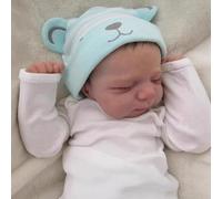 Anano Realistic Reborn Baby Doll - 18 Inch Full Body Vinyl Silicone Real Life Reborn Baby Boy Doll Poseable, Lifelike Real Anatomically Correct New Born Dolls Sleeping Dolls Toys With Accessories