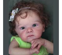 Anano Realistic Reborn Baby Doll Silicone Full Body Girl 18" Squishy Baby Reborn Dolls Silicone Babies That Look Real Born Infant, Anatomically Correct Real Life Infant For Collection & Play