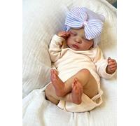 Anano Realistic Reborn Baby Dolls Romy 19 Inch Lifelike Newborn Doll Soft Cloth Body Toddler Doll Painted Hair Real Life Baby Toy Set That Look Real
