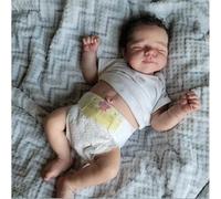 Anano Realistic Reborn Dolls Boy Pascale, 18 Inches 45 Cm Sleeping Newborn Baby Doll Anatomically Correct Full Body Vinyl Reborn Dolls Painted Hair Looks Like A Real Baby