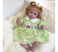 Anano Realistic Reborn Toddler Dolls Girl with Shoes 23 Inch Fake Toddler Silicone Babies That Look Real Life Looking New Born Bebes Reborns for Kids 3+