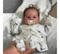 Anano Reborn Baby Doll Full Silicone Boy Realistic Newborn Preemie 45cm Silicone Babies That Looks Like A Real Baby, Authentic Reborn Doll With Accessories