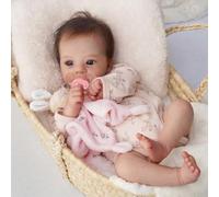 Anano Reborn Baby Doll Girl 45CM Lifelike Baby Dolls That Look Real Life Silicone Baby Doll Realistic Newborn Baby Doll Alive Blue Eyes Life Size New Born Baby Infant Doll