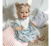 Anano Reborn Baby Dolls 20 Inch Real Life Baby Dolls Realistic Babys Doll Girl Vinyl Toy,Birthday Gift Newborn Girl Like Princess for Age 3+Year Old Girls