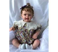 Anano Reborn Baby Dolls 24 Inch Real Life Baby Dolls Realistic Babys Doll Girl Vinyl Toy,Silicone Reborn BabyS Doll Birthday Gift Newborn Girl Like Princess for Age 3+Year Old Girls