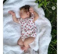 Anano Reborn Baby Dolls Laura 19 inch Handmade Realistic Newborn Baby Doll Real Looking Lifelike Reborn Doll Bedtime Playmate Toy Set for Kids Age 3+