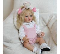 Anano Reborn Baby Dolls Real Life Baby Dolls 22 Inch Realistic Babys Doll Girl Vinyl Toy,Silicone Reborn BabyS Doll Birthday Gift Newborn Girl Like Princess for Age 3+Year Old Girls