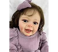 Anano Reborn Baby Dolls Real Life Baby Dolls 24 Inch Realistic Babys Doll Girl Vinyl Toy,Silicone Reborn BabyS Doll Birthday Gift Newborn Girl Like Princess for Age 3+Year Old Girls