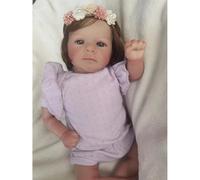 Anano Reborn Baby Dolls Real Life Baby Dolls Realistic Babys Doll Girl Silicone Reborn BabyS Doll 19 Inch Vinyl Toy,Birthday Gift Newborn Girl Like Princess for Age 3+Year Old Girls