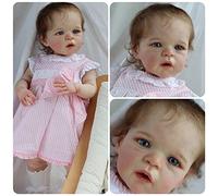 Anano Reborn Baby Dolls Real Life Baby Dolls Silicone Reborn BabyS Doll Realistic Babys Doll Girl 24 Inch Vinyl Toy,Birthday Gift Newborn Girl Like Princess for Age 3+Year Old Girls