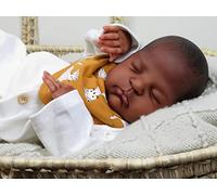 Anano Reborn Baby Dolls Realistic Black 20 Inch Biracial Reborn Dolls Mixed Race Baby Dolls That Look Real Life Looking Baby Dolls for Girls
