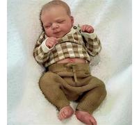 Anano Reborn Baby Dolls Silicone Full Body, Realistic Baby Doll Newborn Boy 18 Inch Full Silicone Babys Doll, Real Life Babys Reborn Dolls Anatomically Correct With Accessories