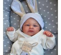 Anano Reborn Baby Dolls That Look Real Lifelike Newborn Baby 45CM Realistic Baby Dolls Silicone Full Vinyl Body Washable Reborn Waterproof Baby Boy Doll Alive Blue Eyes