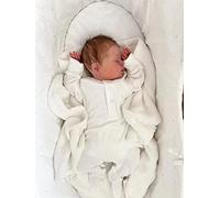 Anano Reborn Dolls Girl Realistic Toddler Doll Girl 20'' Baby Doll Realistic Newborn Girl Realistic Dolls That Look Like Real Babies Silicone Dolls for Girls, White Onesie Cover Feet