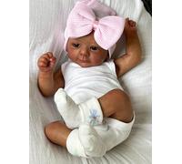 Anano Reborn Dolls Lifelike African American Baby Doll Black Girl 19 Inch Realistic Biracial Silicone Baby Doll Newborn Real Life Like Babys Dolls New Born Reborn Toddler Girl