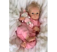 Anano Reborn Real Baby Doll Soft Silicone Lifelike Baby Dolls Newborn Girl 18 Inch Realistic New Born Baby Doll Infant Soft Body Preemie Vinyl Baby Doll Alive Gifts For Girls