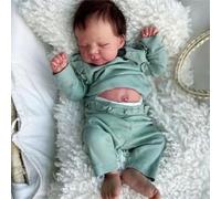 Anano Reborn Silicone Baby Doll Full Body Boy 18 Inch Realistic Newborn Baby Dolls Age 3+ That Look Real Life Like Baby Size Dolls Alive New Born Real Looking Baby Doll Sleeping