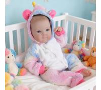 Anano Reborn Silicone Baby Dolls Full Body Boy,18 Inch Realistic Reborn Doll Real Looking Babies Dolls,Lifelike Newborn Doll Interactive Newborn Kids Toys