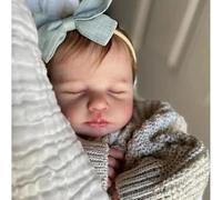 Anano Reborn Silicone Full Body Reborn Baby Doll 20 Inch Lifelike Realistic Newborn Baby Girl, Handmade Soft Silicone Re Born Girls, Anatomically Correct Full Body Silicona Sleeping New Born Babies