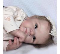 Anano Silicone Reborn Baby Doll Girls 18 Inch Full Body Silicone Reborn Girl, Lifelike Realistic Re Born Babies, Realistic Newborn Girl, Full Body Vinyl Newborn Baby Girls