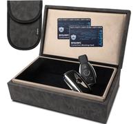 Ananta Faraday Box for Car Keys | Premium RFID Signal Blocking Box | Grey | Military Grade | Magnetic Close | Car Key Signal Blocker | Spare Key Pouch | 2 x RFID Contactless Blocking Cards