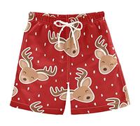 Anantty Boys Swim Trunks Cute Reindeer Deer Swimming Beach Board Shorts Trunks Swimwear Bathing Suit Swimsuit Beachwear Multicoloured