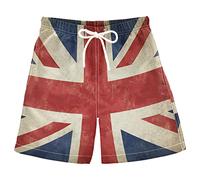 Anantty Boys Swim Trunks Vintage Britain UK British Flag Swimming Beach Board Shorts Trunks Swimwear Bathing Suit Swimsuit Beachwear Multicoloured