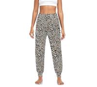 Anantty Women's Trouser Vintage Zebra Print Harem Hippie Pants Yoga Pants Lounge Pants Pilates Pants Multicoloured