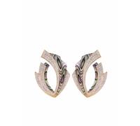 Ananya 18kt yellow gold Mogra Blossom diamond and shell earrings One Size
