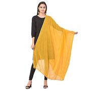ANANYA FASHION & CRAFTS HUB Women Solid Color Cotton Dupatta For Women Indian Style With Pom Pom Scarves Wrap Shawl Length 2.25 Meter 24 Inch