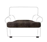 ANARACHON Leather Look Couch Cushion Covers Sofa Seat Slipcovers Sets Couches Furniture Protector for Sectional Armchair Loveseat Pets Kids Stretch Spandex Fabric (1 T-Cushion Armchair, Brown)