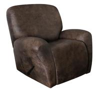 ANARACHON Recliner Chair Covers Leather Like, 4 Pieces Lazy Boy Recliner Cover for Recliner Chair, Soft Sofa Slipcover Furniture Protector Washable Sofa Cover for Pets Kids (X-Large, Dark Brown)