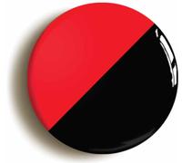 Anarchism Red And Black Flag Fridge Magnet (Circular 2inch / 50mm Diameter)
