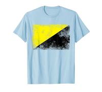 Anarcho Capitalist Distressed Flag Tee AnCap Tshirt T-Shirt, Men, Baby Blue, X-Large
