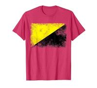 Anarcho Capitalist Distressed Flag Tee AnCap Tshirt T-Shirt, Men, Red Heather, Medium