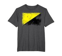 Anarcho Capitalist Distressed Flag Tee AnCap Tshirt T-Shirt, Men's Big and Tall, Dark Heather Grey, 2X Tall