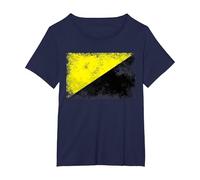 Anarcho Capitalist Distressed Flag Tee AnCap Tshirt T-Shirt, Women's Plus, Navy Blue, 3X