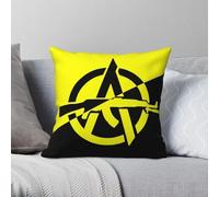 Anarcho Capitalist Flag Ak 47 Square Pillowcase Polyester Linen Velvet Pattern Zip Decorative Home Cushion Case