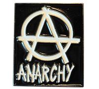 Anarchy 1970s Anarcho Punk Rock Symbol Skinhead Anachist MOD Enamel Badge