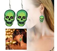Anarchy Earrings Witch With These Stunning Halloween Earrings Perfect For All Hallows' Eve! Cute (Green, 6. 7cm)