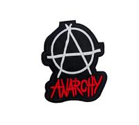 Anarchy Embroidered Patch Sew On Iron On Badge Punk Rock Heavy Metal Biker Applique Gift Jacket Bag Punk Applique Anarchist Protest Goth Gothic Emo Music Band Logo Symbol