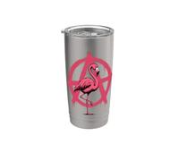 Anarchy Flamingo Punk Rock Protest Graffiti Albania Stainless Steel Insulated Tumbler
