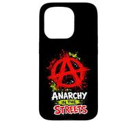 Anarchy in the Streets - Bold Punk Rock Anarchist Case for iPhone 15 Pro