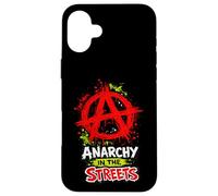 Anarchy in the Streets - Bold Punk Rock Anarchist Case for iPhone 16 Plus