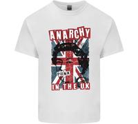Anarchy in The UK Punk Music Rock Mens Light Cotton T-Shirt White 2XL