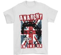 Anarchy in The UK Punk Music Rock Mens T-Shirt 100% Cotton White S