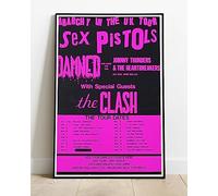 Anarchy In The UK Sex Pistols Promo Poster Concert Tour Live *ANY DATE* - Customised To Your Specs : 36"x24" Poster Print Vintage Retro Reproduction The Clash The Damned : BRING YOUR WALLS TO LIFE !